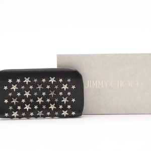Jimmy Choo Filipa Star Studded  Leather Zip Wallet